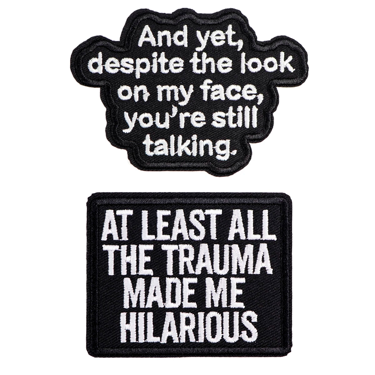Funny Quotes Embroidery Patch Letters Iron On Patches For Clothing Thermoadhesive Patches On Clothes DIY Sew Badges