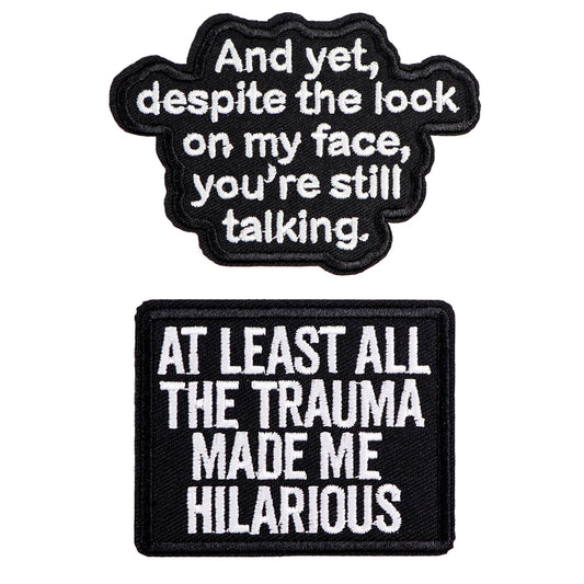 Funny Quotes Embroidery Patch Letters Iron On Patches For Clothing Thermoadhesive Patches On Clothes DIY Sew Badges