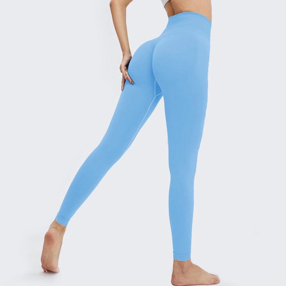 Women's High-Waisted Peach-Butt Yoga Pants | Seamless, Skin-Like Fit with Butt-Lifting Effect | Workout Leggings for Outerwear