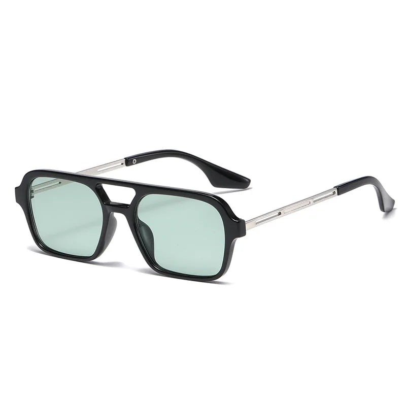 JNPCXI Quality Fashion Double Bridges Women Square Sunglasses Fashion Men Ocean Film Shades UV400 Trending Sun Glasses