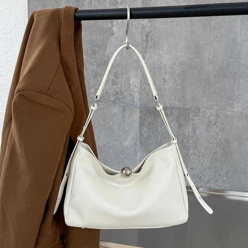 New Women's Fashion Genuine Leather Handbag Female Large Capacity Commuter Crossbody Bags Ladies' Luxury Designer Shoulder Bag