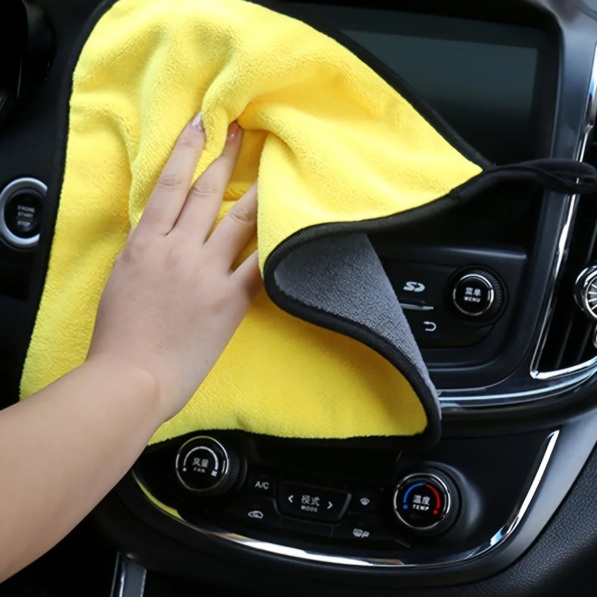 1/3/5Pcs Microfiber Car Cleaning Towel 500GSM Wash Towels Car Double-Sided Soft Cloth Auto Detailing Care Washing Drying Rags