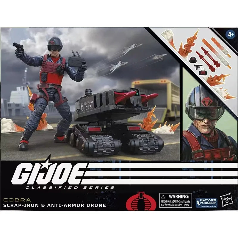 Original Hasbro G.I. Joe Classified Series 74 Scrap-Iron & Anti-Armor Drone Action Toy Figure Model