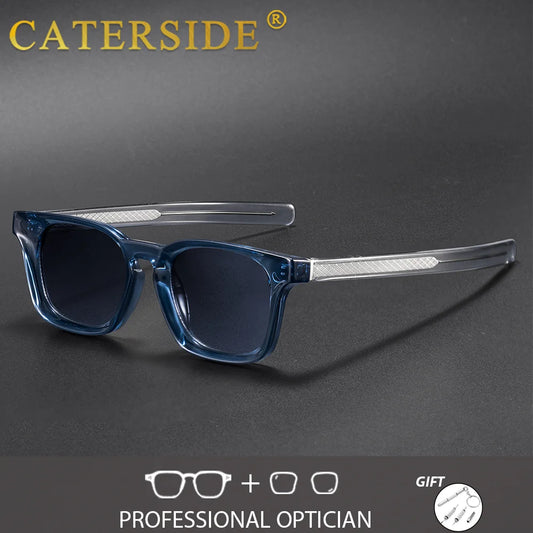 CATERSIDE New Men's Prescription Sunglasses Luxury Custom Square Lenses Women's Outdoor Driving Myopia Optical Sunglasses UV400