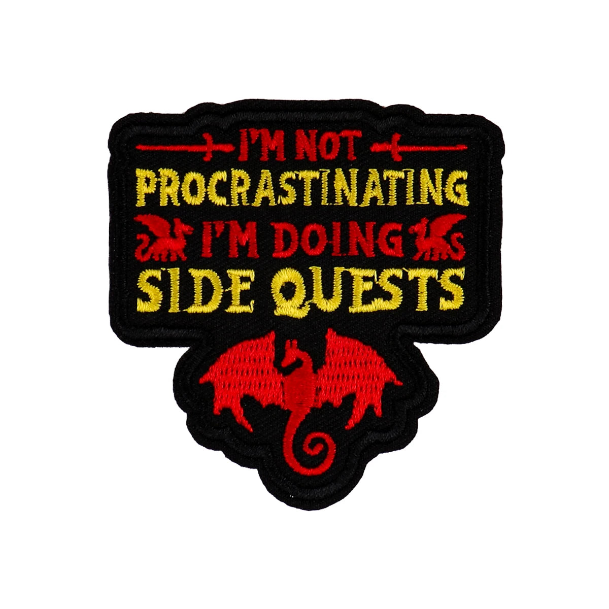 Dragon Patches For Clothing Game Quotes Patches Appliques Iron on Badges Clothes Stickers DIY Sewing Embroideriy Stripes