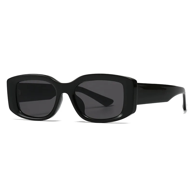 JNPCXI Fashion Square Jelly Color Women Sunglasses Shades UV400 Fashion Tea Gradient Men Punk Rivets Sun Glasses