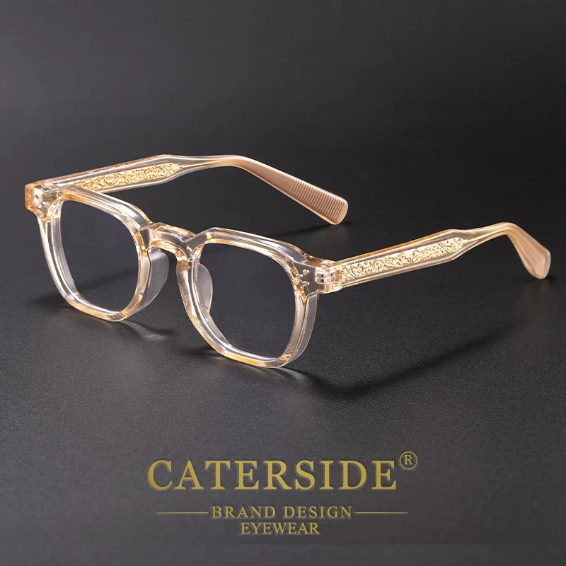 CATERSIDE Trend Anti Blue Light Glasses Women TR90 Frame High Quality Retro Square Computer Reading Glasses Men Optical Eyewear
