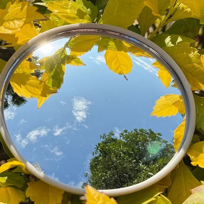 1pc Mini Round Mirror Travel Selfie Mirrors Portable Convex Wide-angle Spherical Mirror for Photography Traveling Accessories