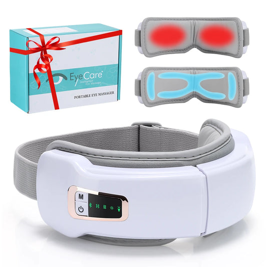 Smart Eye Massager Air Pressure Hot Compress Vibration Massage Glasses Foldable Bluetooth Music Eyes Massage USB Rechargeable