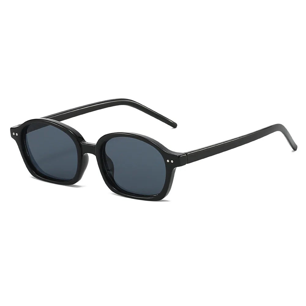 JNPCXI New Fashion Small Oval Jelly Color Women Sunglasses Shades UV400 Fashion Orange Gradient Men Punk Rivets Sun Glasses