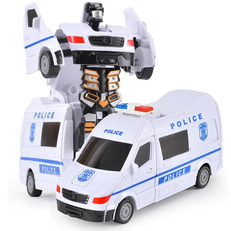 Shape-shifting AutoRobot Car Toy inertial impact one-button puzzle collision