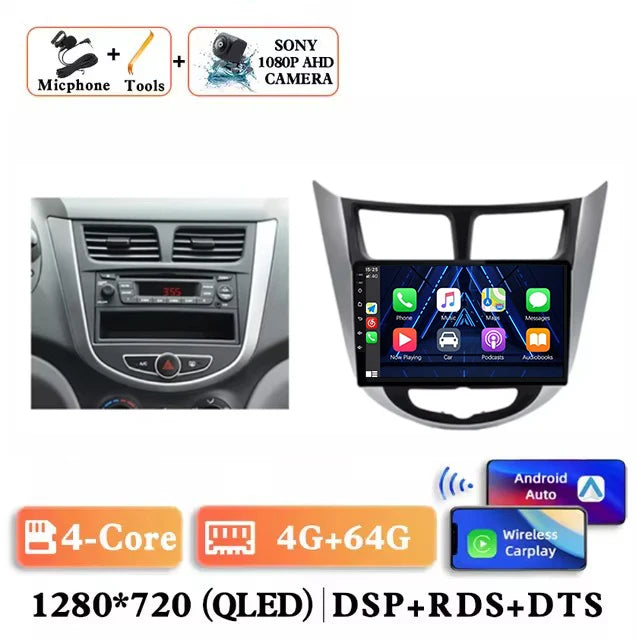 9 '' for Hyundai Solaris Accent i25 2010 - 2016 Car Multimedia Radio Video Player Android 16 GPS Navi HD Touch Screen BT WiFi