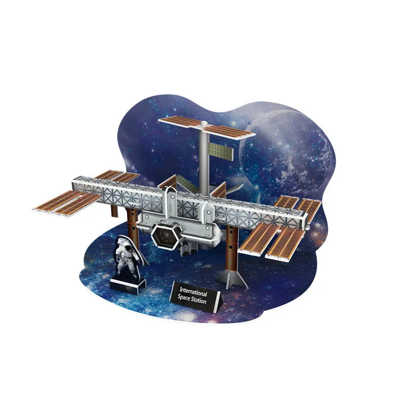 3D Puzzle Space Model Space Exploration Handmade DIY Paper Assembly Early Education Educational Toys Creative Gift Jigsaw