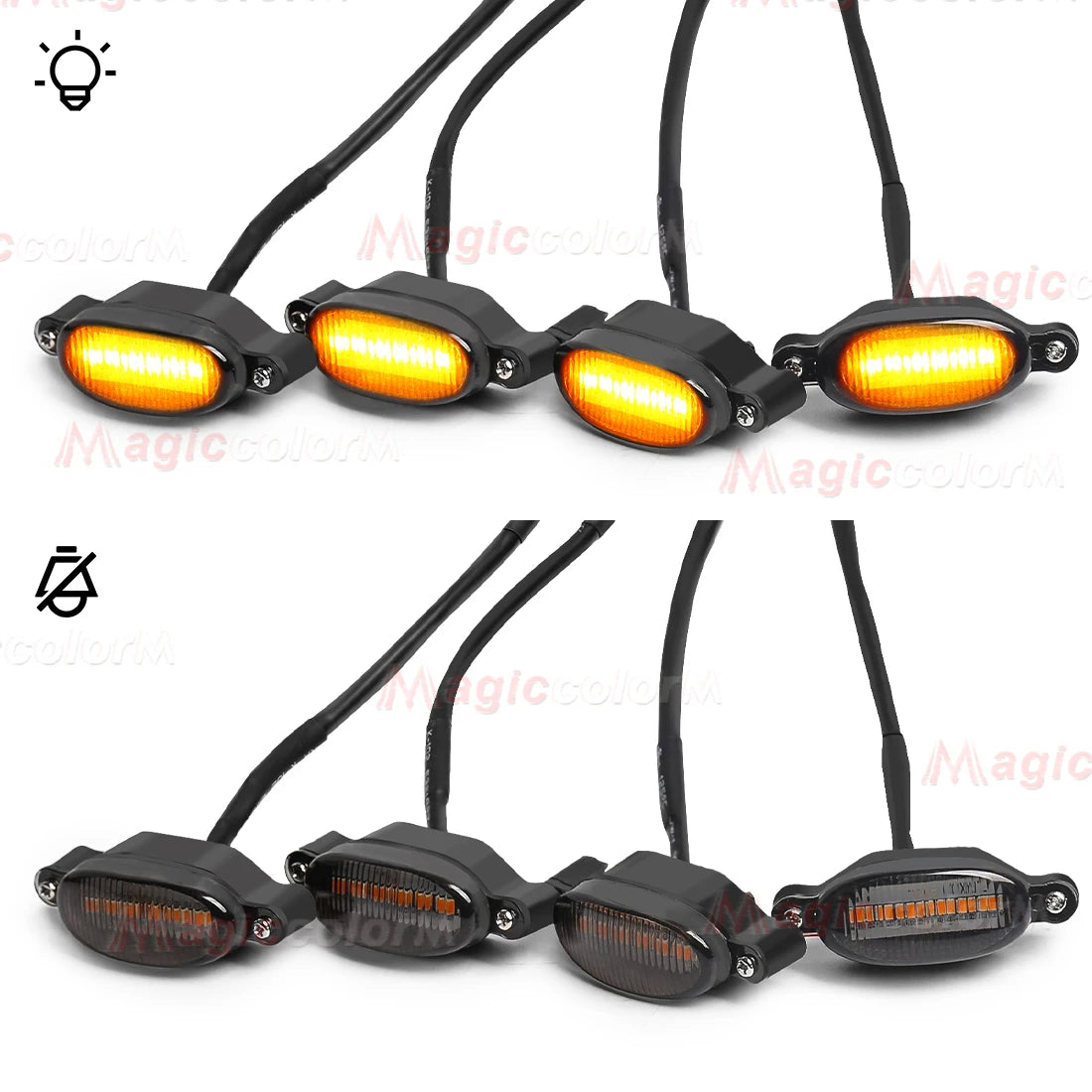 For GWM Tank 300 2021 2022 2023 2024 China Version LED Grill Light Front Grille Lights Amber Warning Daylights Car Accessories