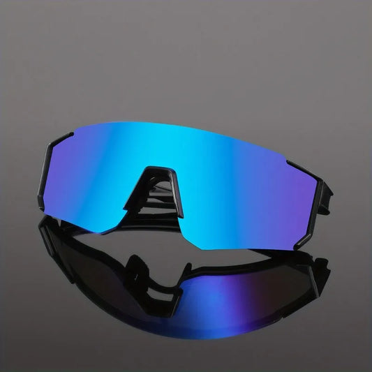 1pc Unisex Plastic Half Frame Integrated Lens Fashionable Windproof Decorative Glasses  Suitable for Both Men and Women