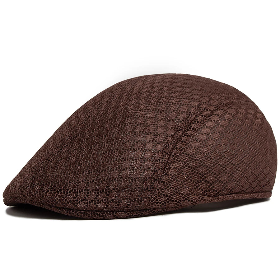 Women Beret Fashion Men Mesh Cap Casual Solid Berets Female Summer Soft Top Sun Visor Hat For Male 55-59cm Head Circum Unisex