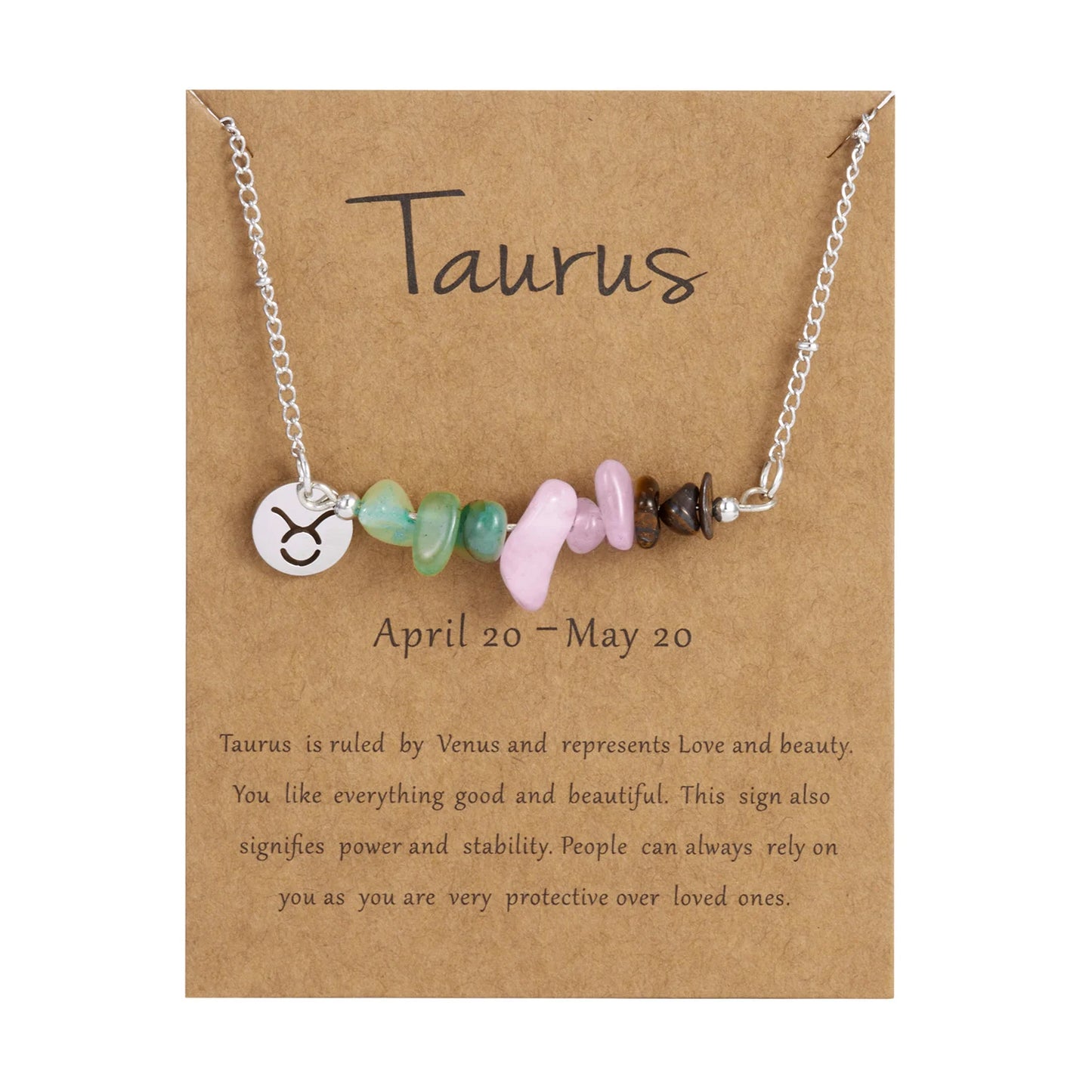 Stainless Steel 12 Constellation Pendant Necklaces for Women Men Irregular Natural Stone Necklace Party Jewelry Birthday Gift