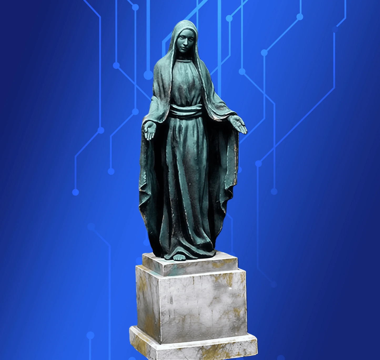 1/35 Scale Die-Cast Resin Figure Model Kit Ave Maria Statue  Unpainted