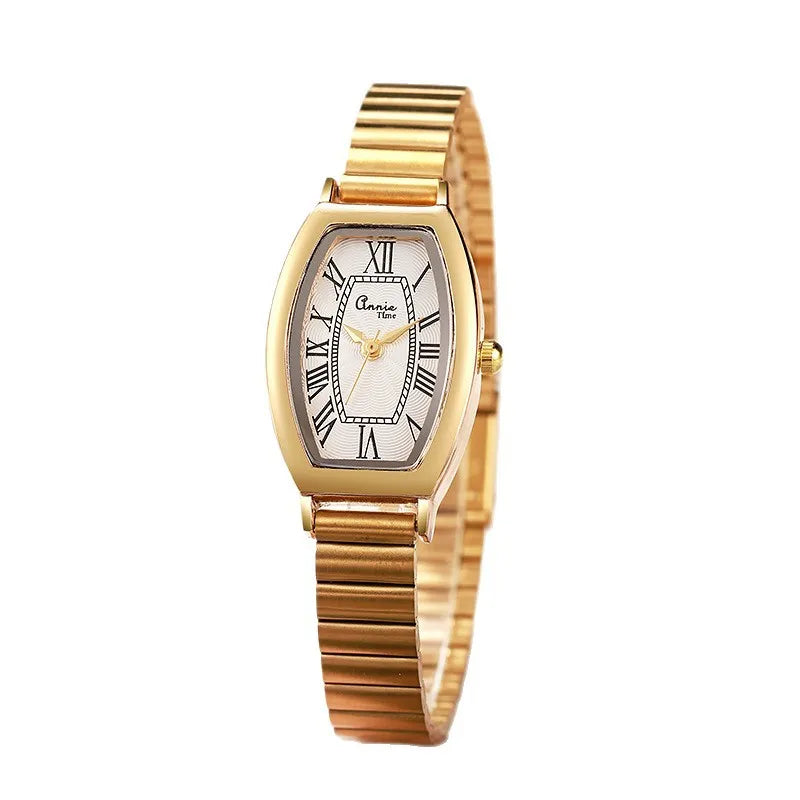 Fashion Barrel Shaped Women's Quartz Watch Classic Steel Strap Women's Quartz Wristwatch Relógio Feminino Reloj De Mujer