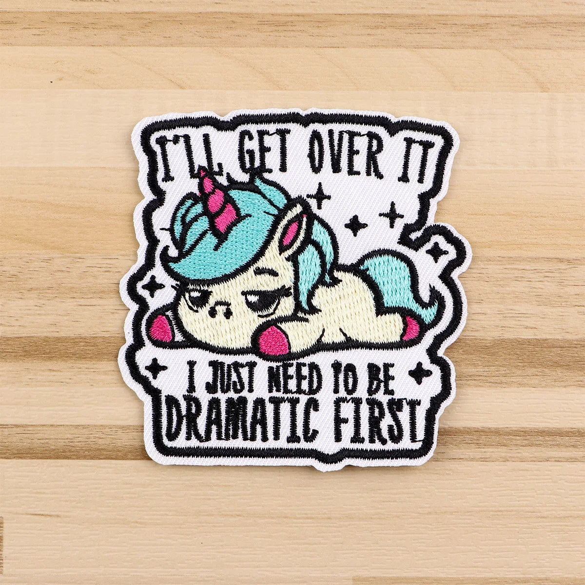 I'LL GET OVER IT Iron On Patch Clothes Patch For Clothing Cartoon Embroidered Patch Garment Apparel Accessories Sewing Stickers