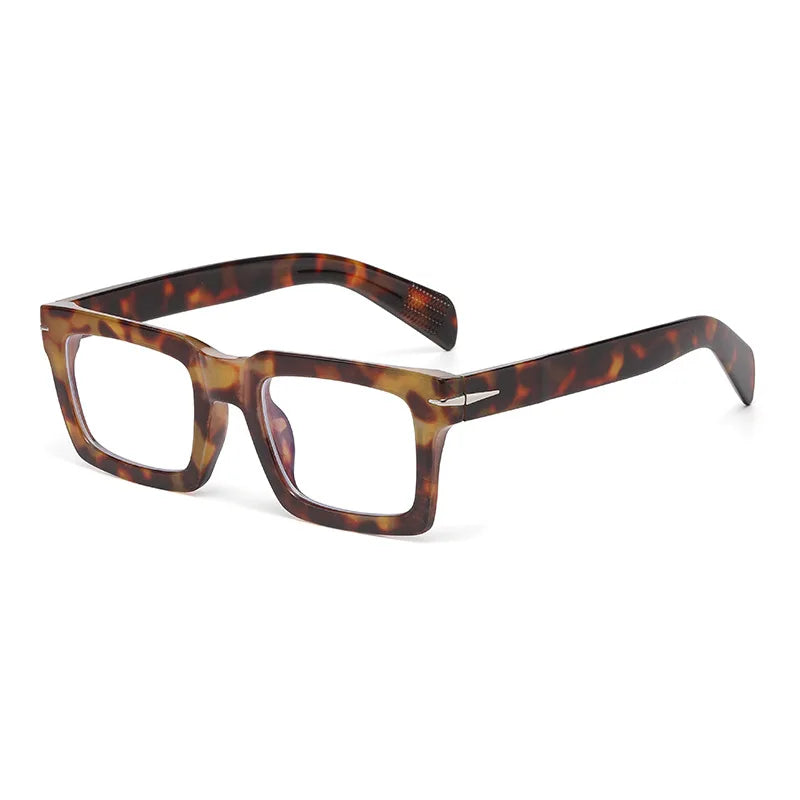 JNPCXI New Square Sunglasses Women Retro Rivets Shades UV400 Clear Lens Frame Sun Glasses