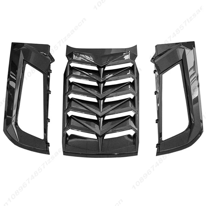 Car Rear Louver Window For Ford Mustang 2015-2023 Side Shutter Cover Trim Sticker Vent Scoop Car Accessories Window Blinds