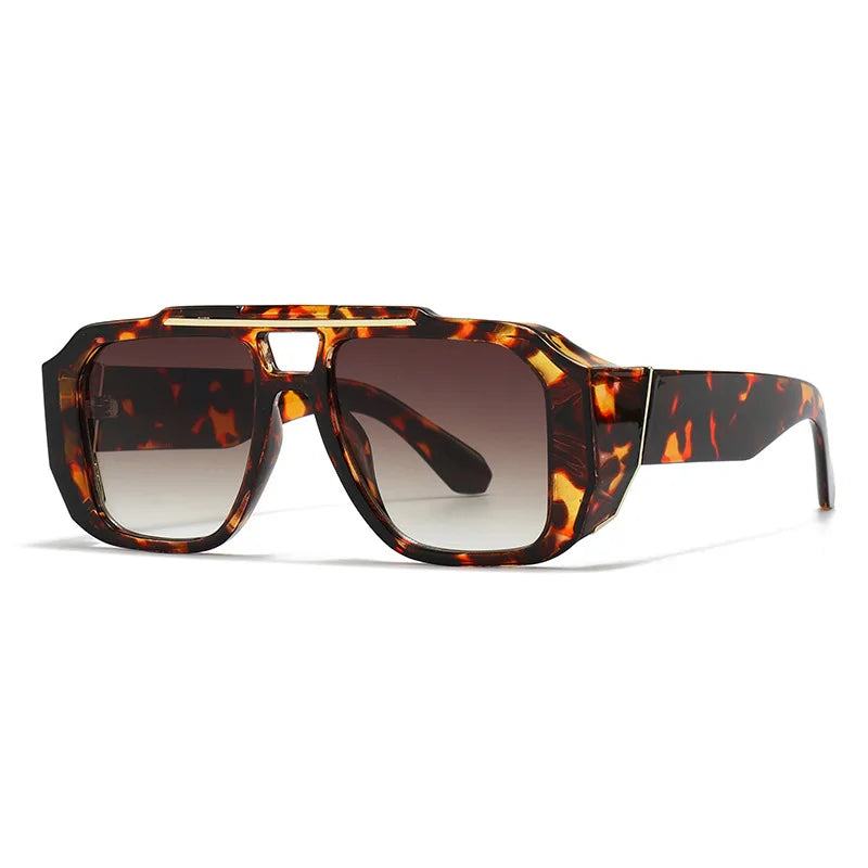 JNPCXI Vintage Double Bridges Square Women Sunglasses Fashion Brand Designer Gradient Shades UV400 Men Sun Glasses