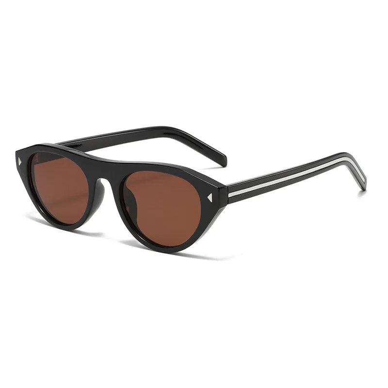 JNPCXI New Cat Eye Candy Color Designer Sunglasses Women Fashion Ins Oval Sun Glasses Rivets Y2K Shades