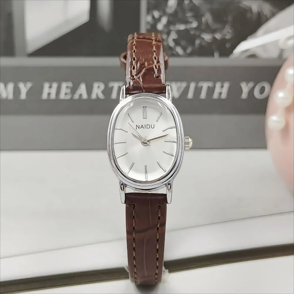 Fashion Brand Women Oval Dial Watch Luxury Leather Strap Quartz Watch Gift Ladies Wristwatches Relojes Para Mujer Wholesale