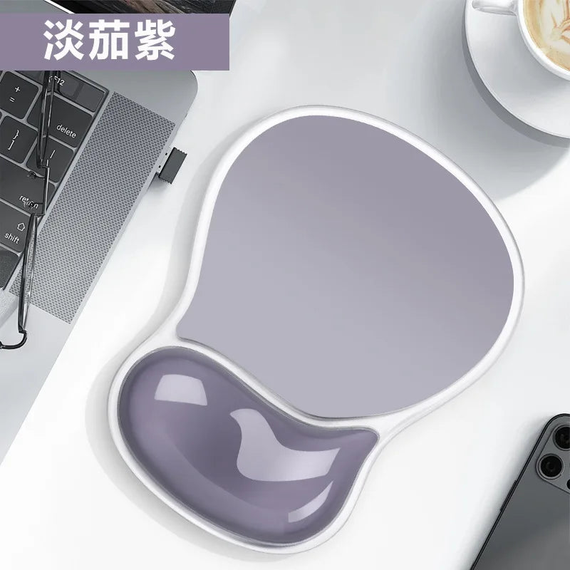 Gradient Color Mouse Pad Non-slip Wrist Support Ergonomic Mouse Pad with Wrist Rest Transparent Silicone wrist pad rest Mice Mat