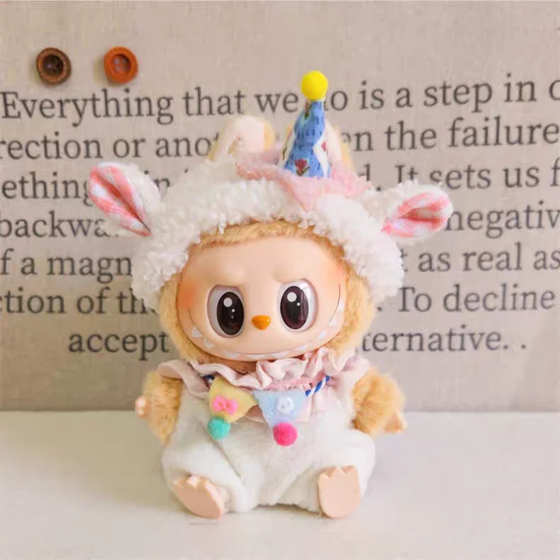 Labubu Clothes For 15-17CM I II III Labubu Outfits Mini Plush Cotton Idol Doll Universal Clothing  Party Accessories Gifts