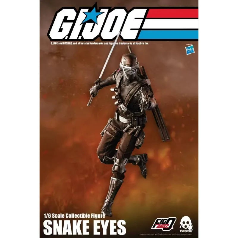 Original Hasbro Threezero FigZero G.I. Joe Series 1/6 SNAKE EYES Action Toy Figure Mode Ornaments