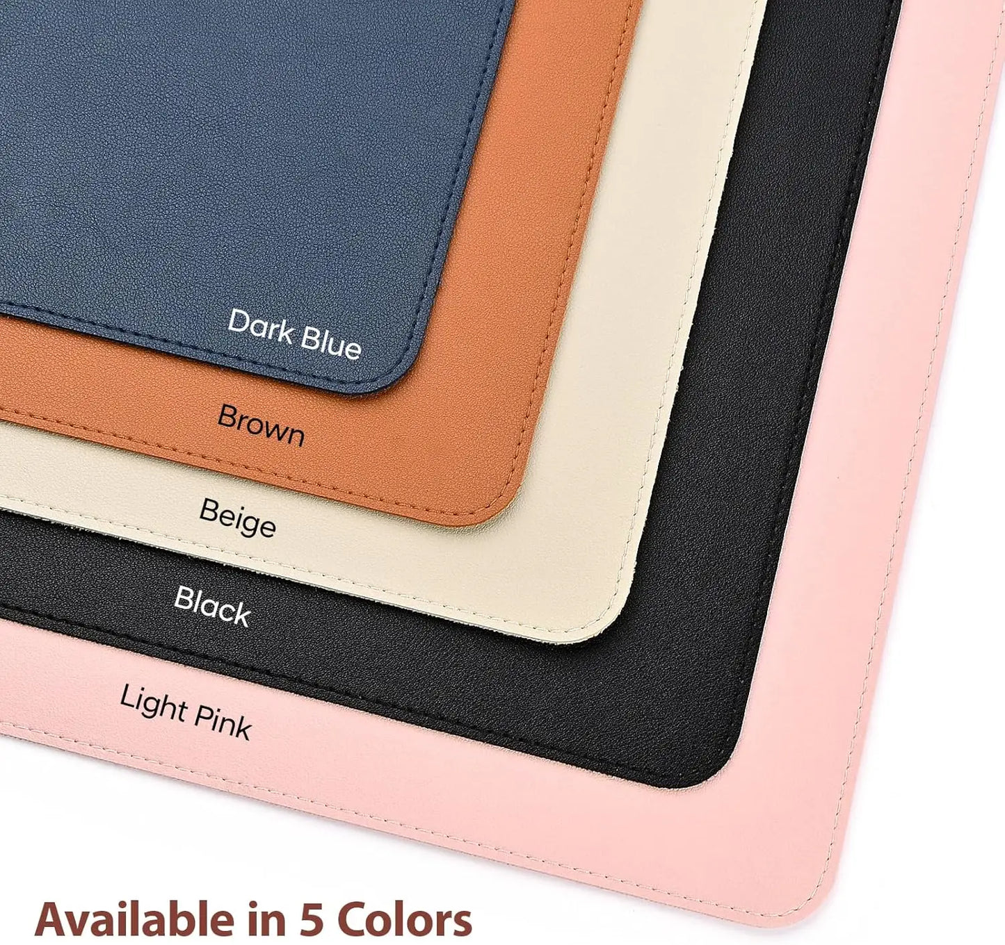 Mouse Pad Large ,PU Desk Pad , Office Desk Mat, Non-Slip PU Leather Desk Blotter, Computer Desk Pad for Office and School