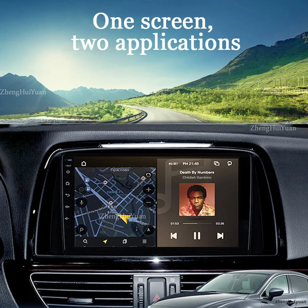 Android 15 For Mazda 6 GJ Atenza Touring Sport GT Carplay Auto Car Radio Multimedia Video Player Navigation GPS No 2Din 2 Din 4G