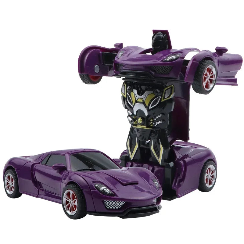 Shape-shifting AutoRobot Car Toy inertial impact one-button puzzle collision M24