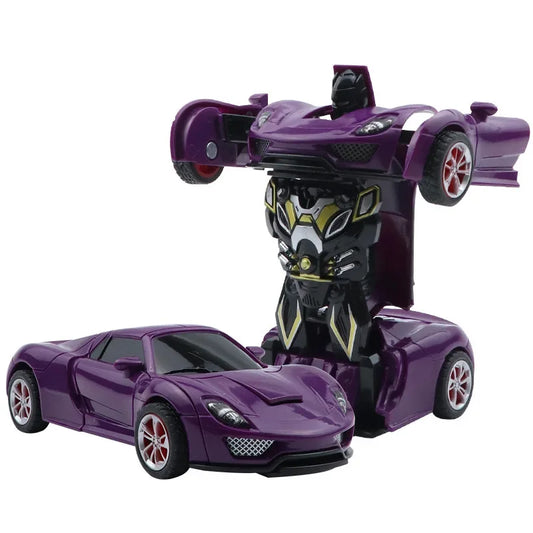 Shape-shifting AutoRobot Car Toy inertial impact one-button puzzle collision M24