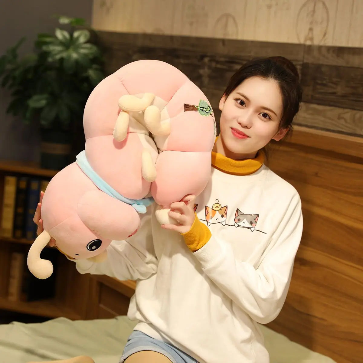80cm Colorful Caterpillar Plush Toy Silkworm Baby For Soft Hold Pillow Doll Boys Girls High Quality Peluche Cushion New Gifts
