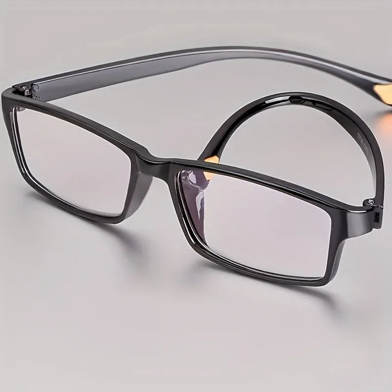 Retro 100-400  Adjustable Glasses for Middle-Aged and Elderly Men and Women, Durable PC Material, Comfortable Decorative Glasses
