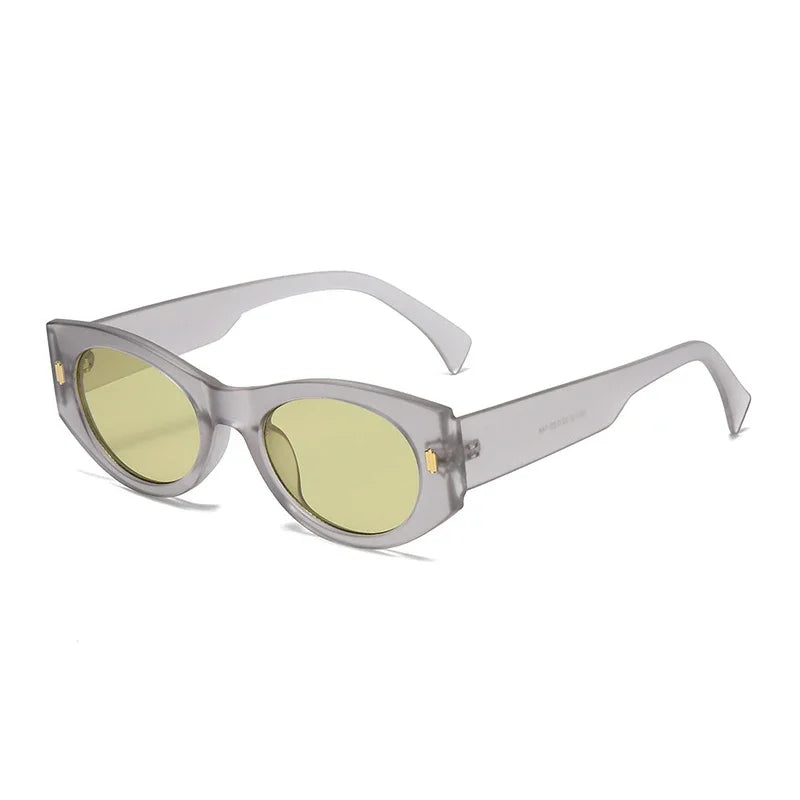 JNPCXI New Fashion Cat Eye Women Luxury Sunglasses Retro Rivets Men Gradient Shades UV400 Sun Glasses