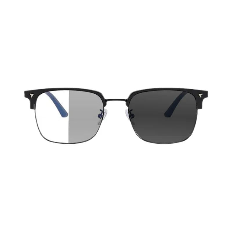 Unisex Fashion Anti Blue Light Photochromic Glasses Men Women Trendy Half Frame Glasses