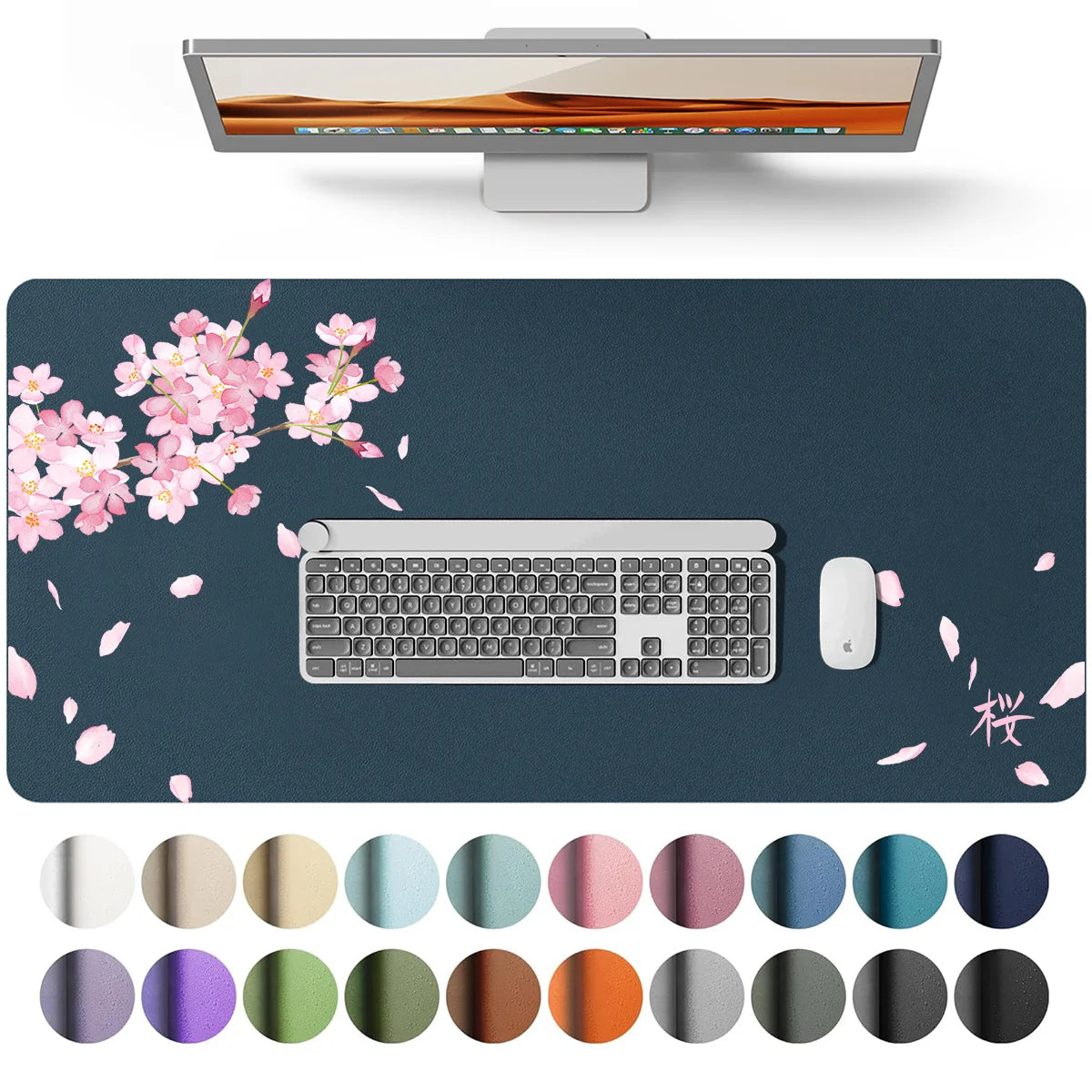 Mouse Pad Large Office Desk Mat ,Waterproof PU Leather Desktop Keyboard Desk Pad Gaming Mousepad Desk Writing Pad for home
