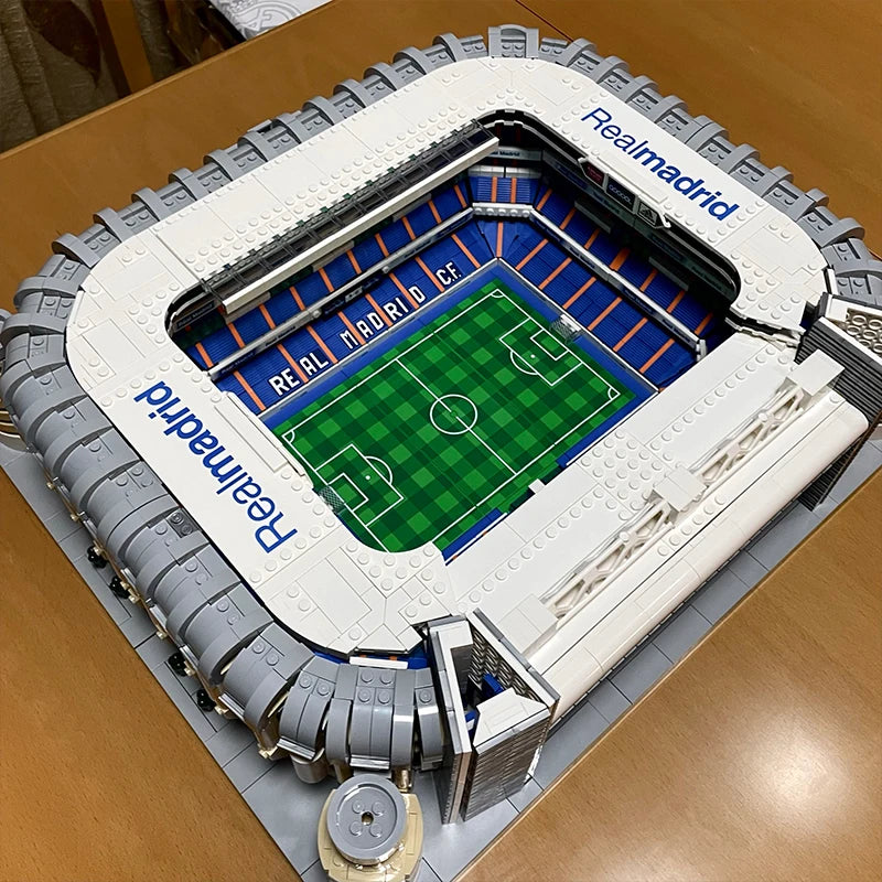 5876pcs Ideas Famous Santiago Bernabeu Stadium Real Madrid Moc Assembly Blocks