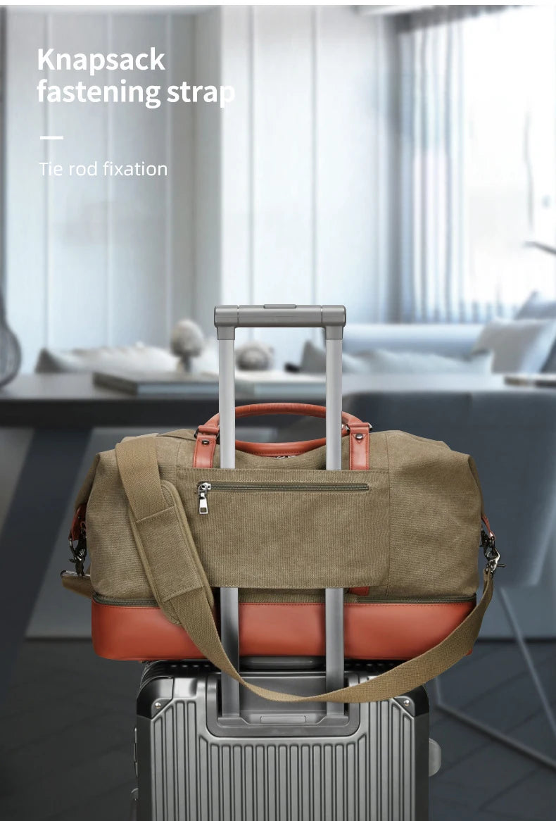 SWISS MILITARY Handheld Travel Retro Bag Canvas Multifunctional Anti-Theft Bag