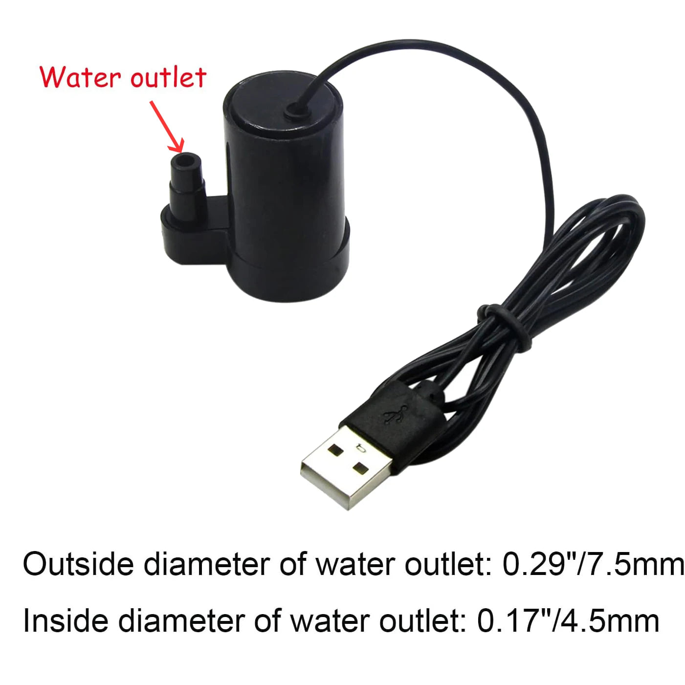 1/2pc DC 3-5V USB Micro Submersible Mini Low Noise Brushless Water Pump for Aquariums Fish Tank Pond Fountain Hydroponics Garden