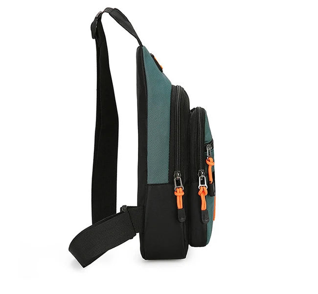 Men's Chest Casual Messenger Bag, Multifunctional Crossbody Shoulder Sling Bag
