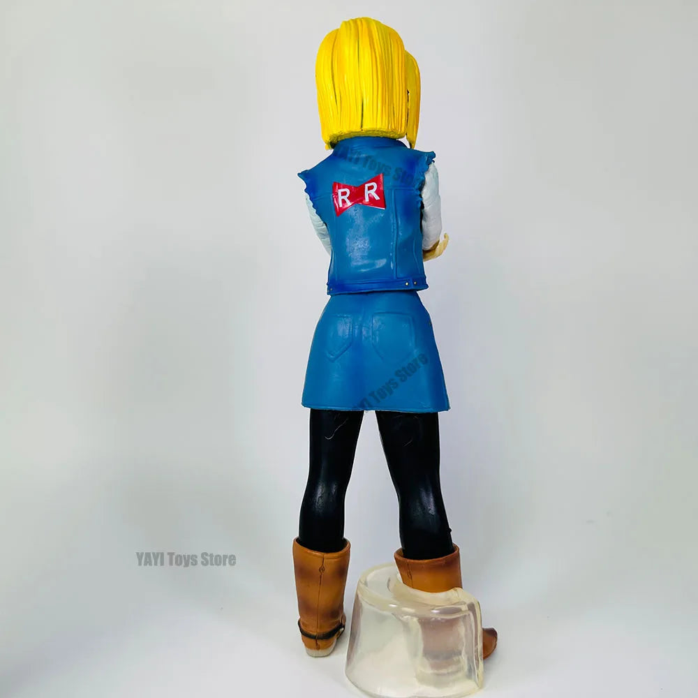 25CM Dragon Ball Z Android 17 18 Anime Figure Android 18 PVC Action Figures