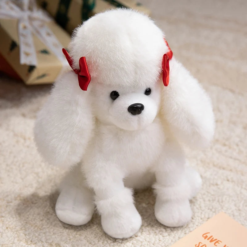 Realistic Poodle Pug Puppy Plush Toy Miniature Guinea Pig Stuffed Doggy Cute Fluffy Pet for Room Decor Children's Birthday Gift