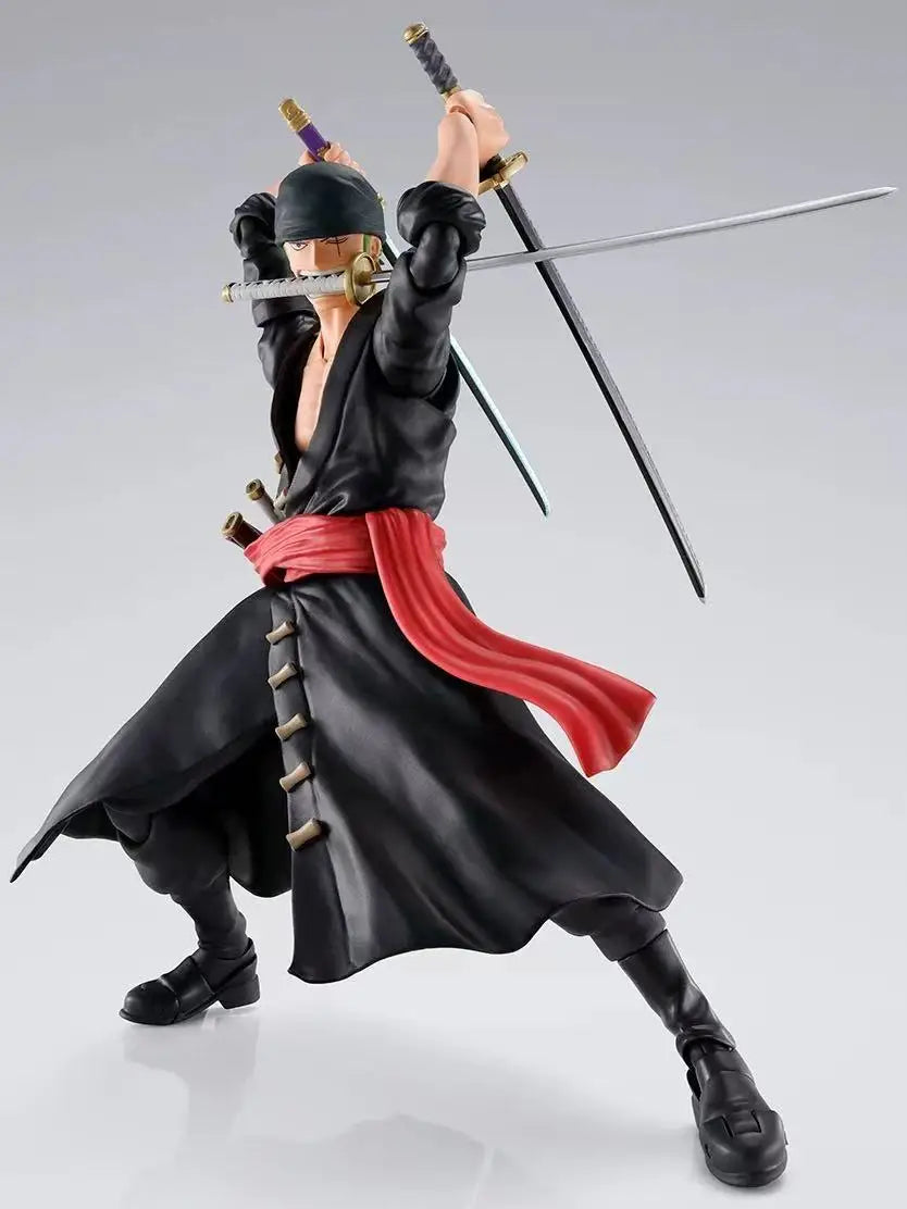 【IN STOCK】Original Bandai S.H.Figuarts One Piece Roronoa Zoro Wano Country Onigashima 15cm Figure Collectible Model