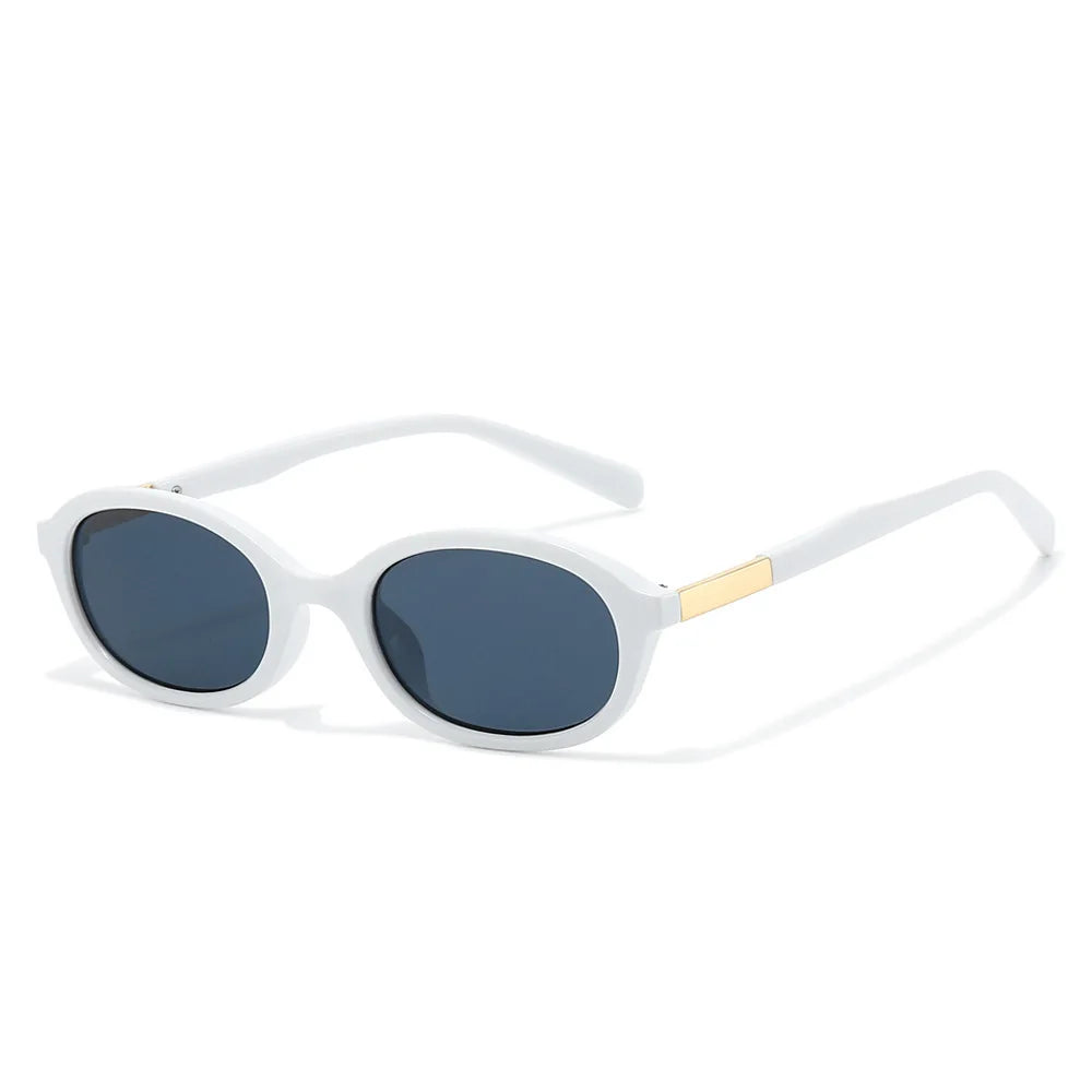 JNPCXI New Oval Sunglasses Women Punk Gradient Shades UV400 Men Trending Leopard Tea Sun Glasses
