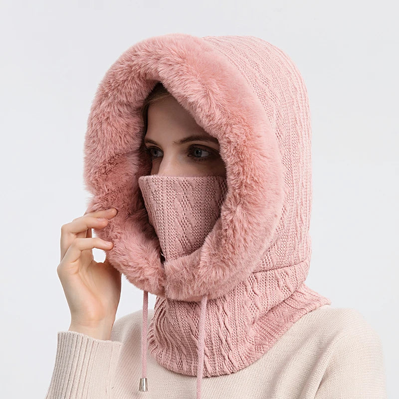 Cross-border outdoor cycling head warm winter hats ski cap insulation heat preservation centers mask sets protective cap